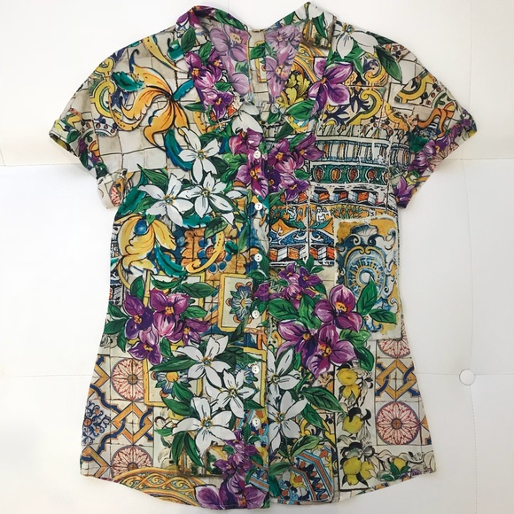 Dolce & Gabbana Tops - DOLCE&GABBANA Silk Blouse Sz 42